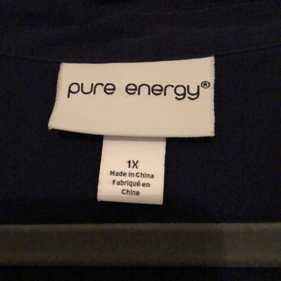 NWT. Pure Energy navy shirt dress. - Picture 2 of 8